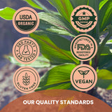 New Universe Food etiqueta con certificaciones USDA Organic y no-GMO visibles