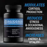 Nugenix cápsulas textura cercana destacando fácil ingestión y pureza