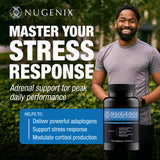 Nugenix ingredientes cercanos mostrando Sensoril y Relora para apoyo