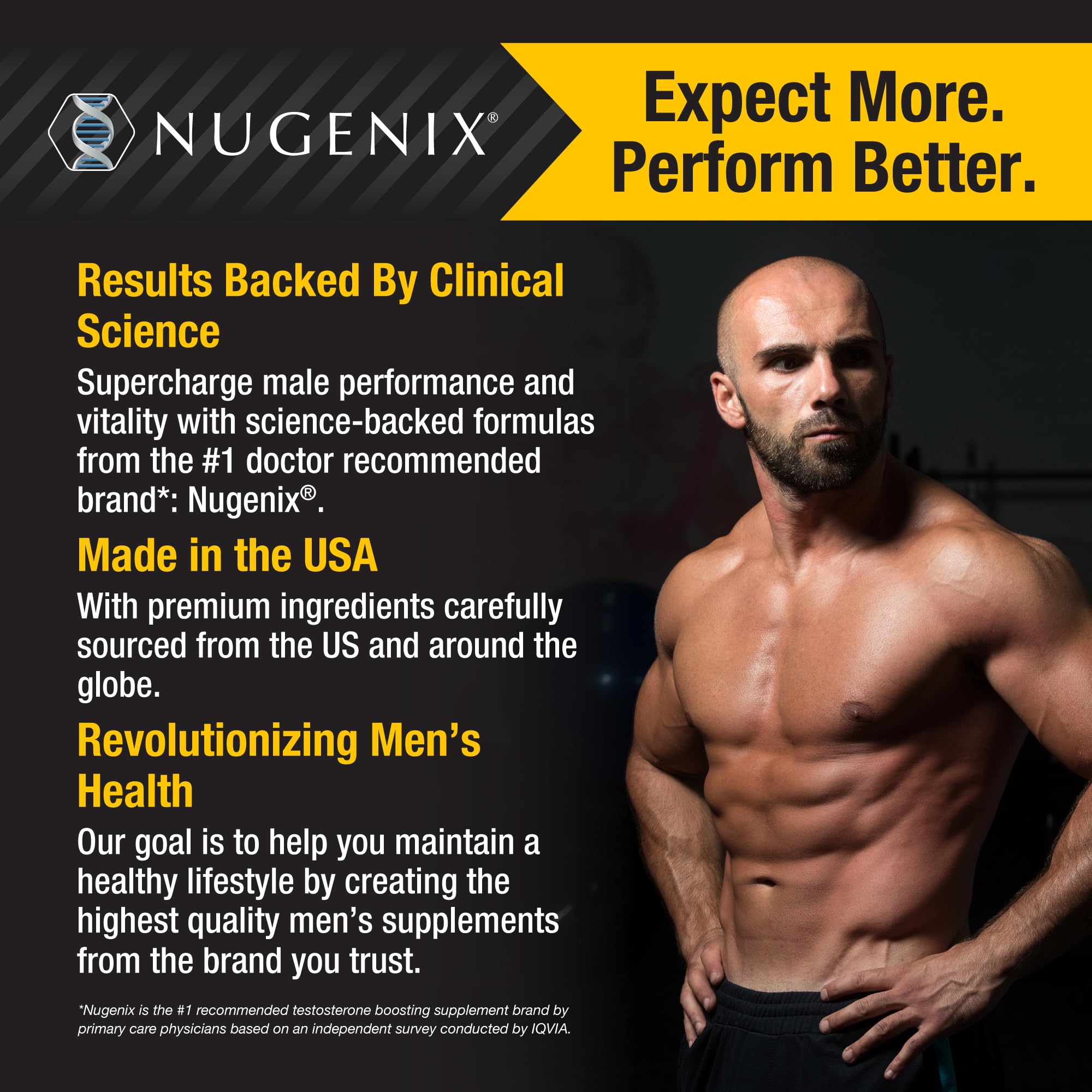 Nugenix comparación de tamaño para visualizar 60 cápsulas en el frasco