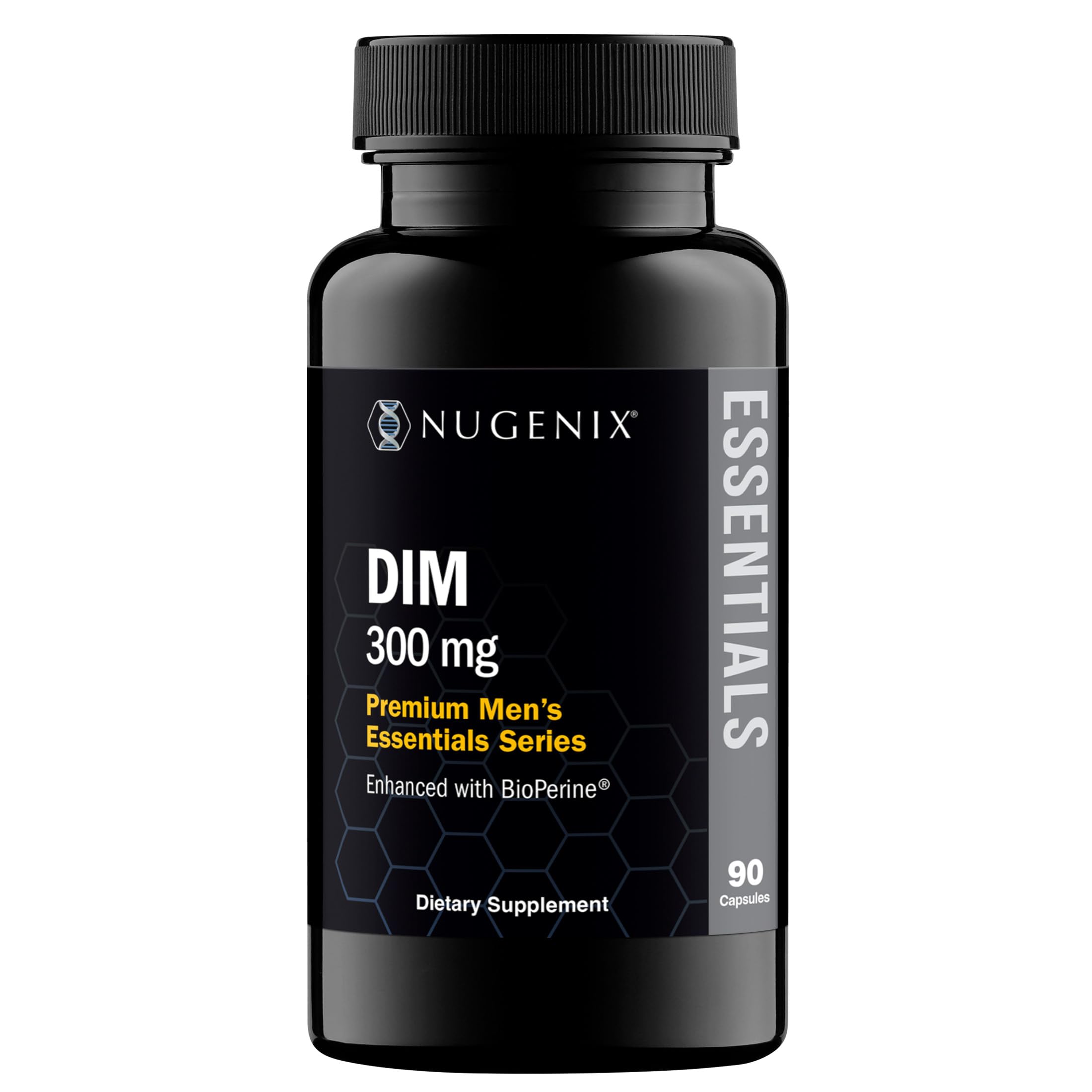 Nugenix frasco frontal mostrando cápsulas y diseño claro para confianza
