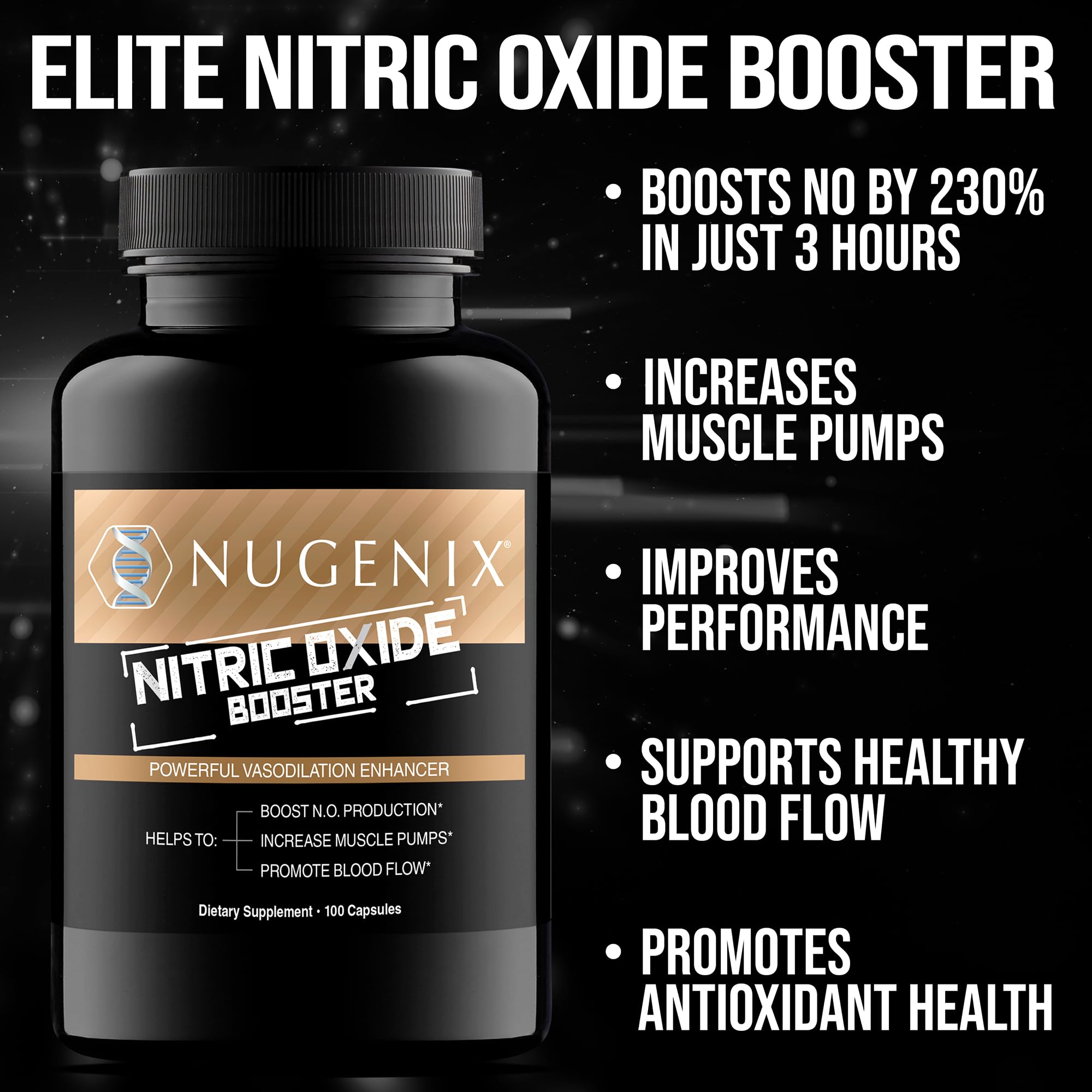 Nugenix etiqueta de ingredientes con lista clínicamente respaldada