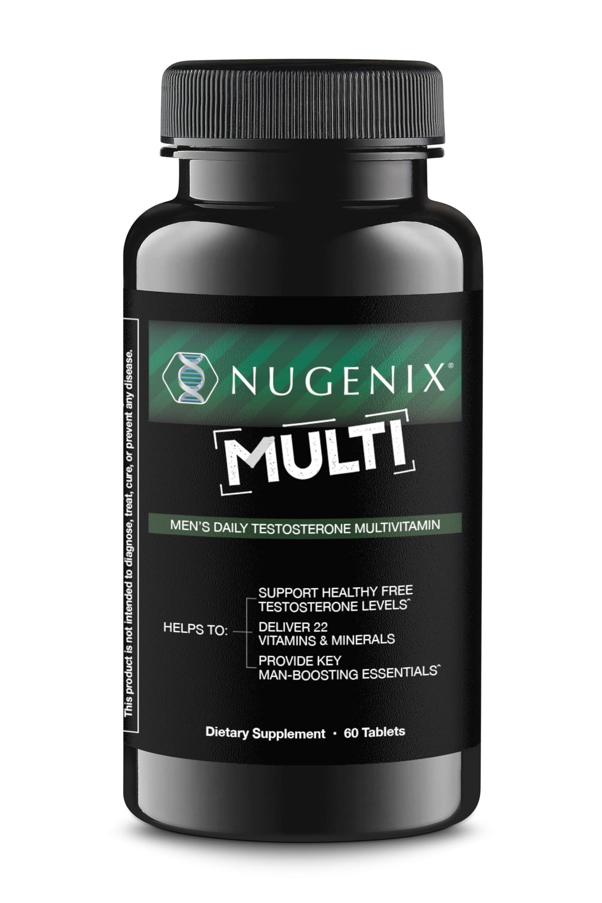 Nugenix frente del empaque mostrando envase y beneficio de soporte masculino