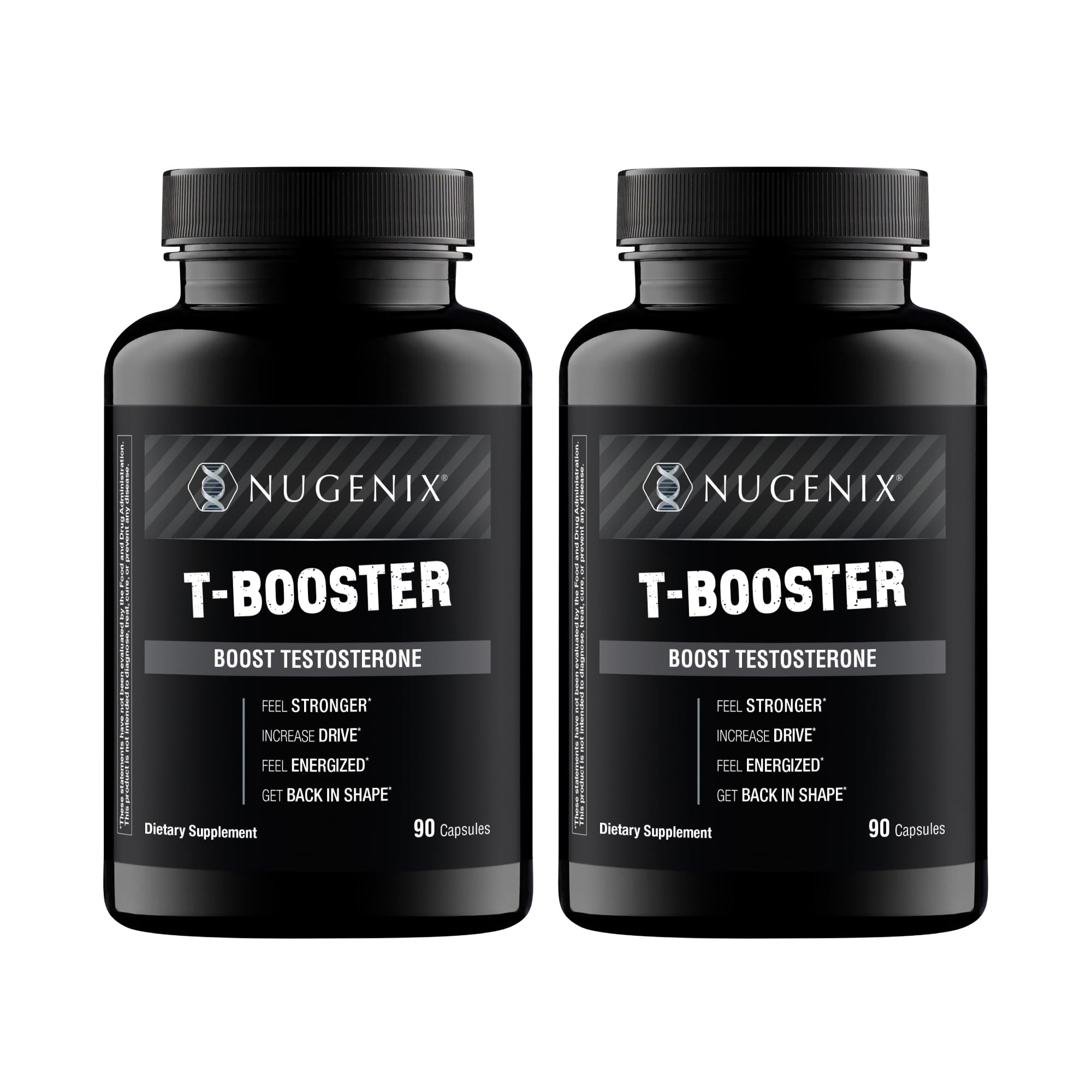 Nugenix frasco frontal mostrando la marca y beneficios visuales