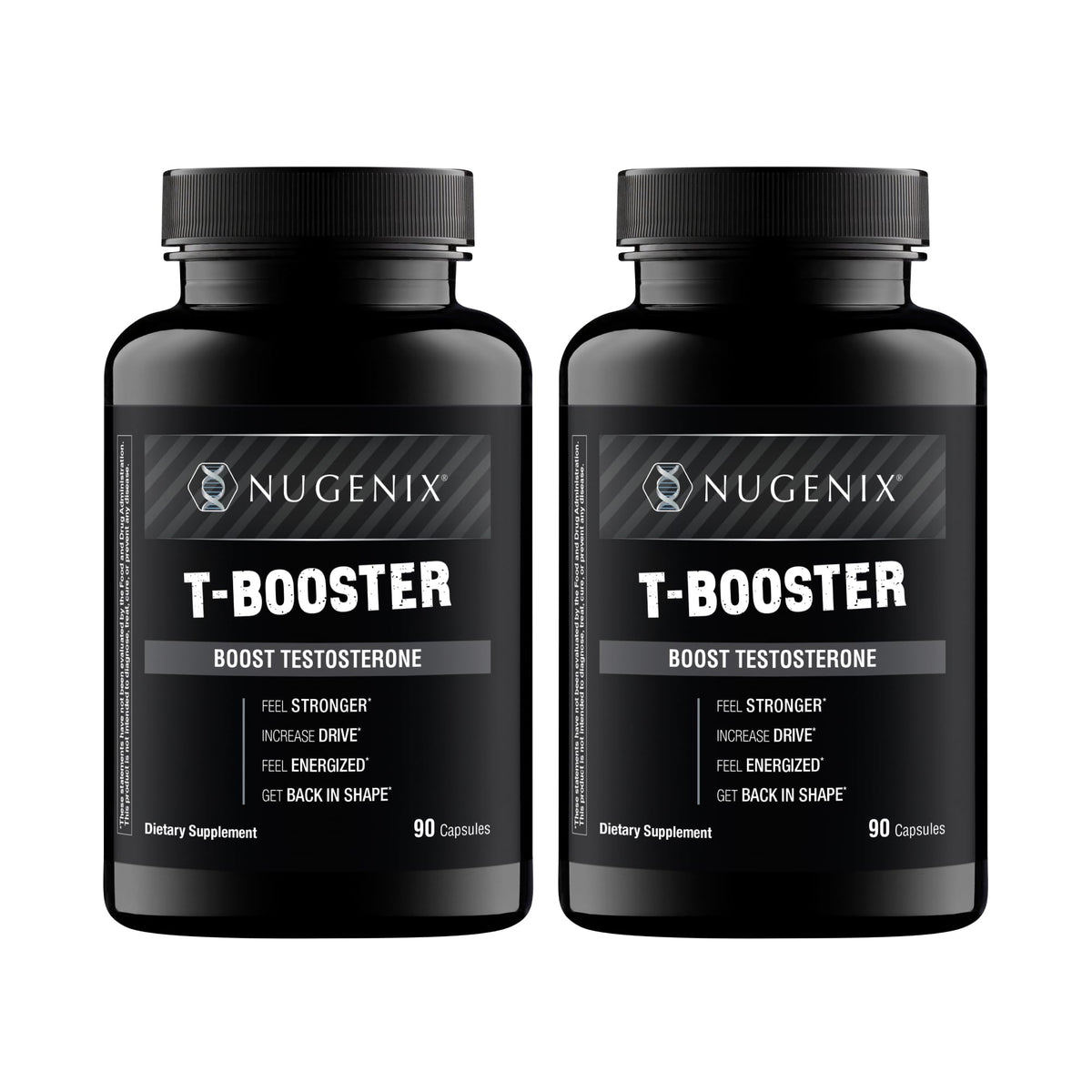 Nugenix frasco frontal mostrando la marca y beneficios visuales