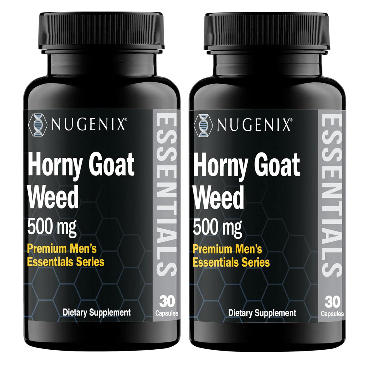 Nugenix muestra frente del envase y beneficios de vitalidad