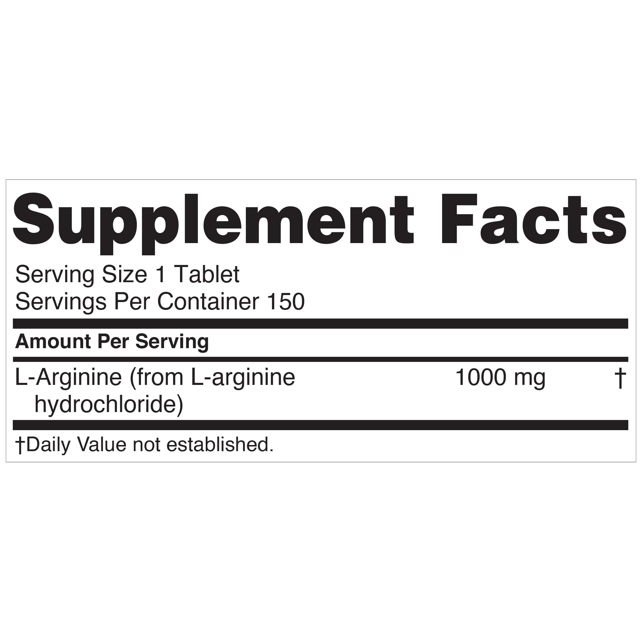 Etiqueta nutricional de Nugenix L-Arginine con ingredientes y ventaja de transparencia
