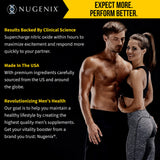 Etiqueta de Nugenix Perform enfocada en ingredientes clave para apoyar óxido nítrico