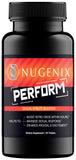 Nugenix Perform vista frontal del envase que muestra la fórmula para vitalidad