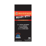 Nugenix Ready Stix caja frontal mostrando diseño y conveniencia para llevar