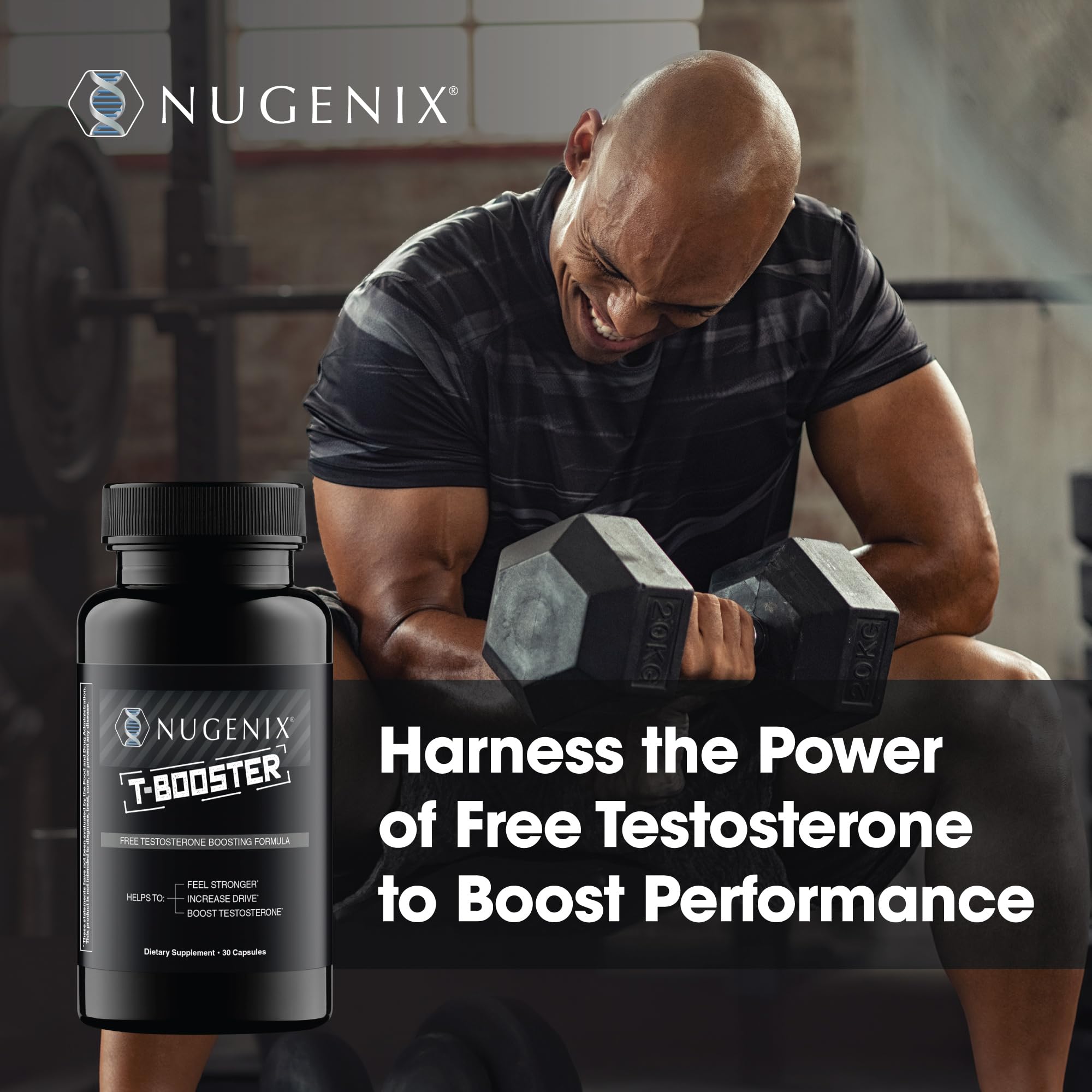 Nugenix T Booster primera cápsula en primer plano mostrando textura y recubrimiento