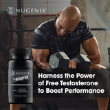 Nugenix T Booster primera cápsula en primer plano mostrando textura y recubrimiento