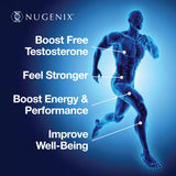 Nugenix T Booster persona tomando cápsula antes de entrenar para mayor rendimiento