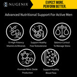 Nugenix tableta detalle de textura que destaca la calidad y absorción