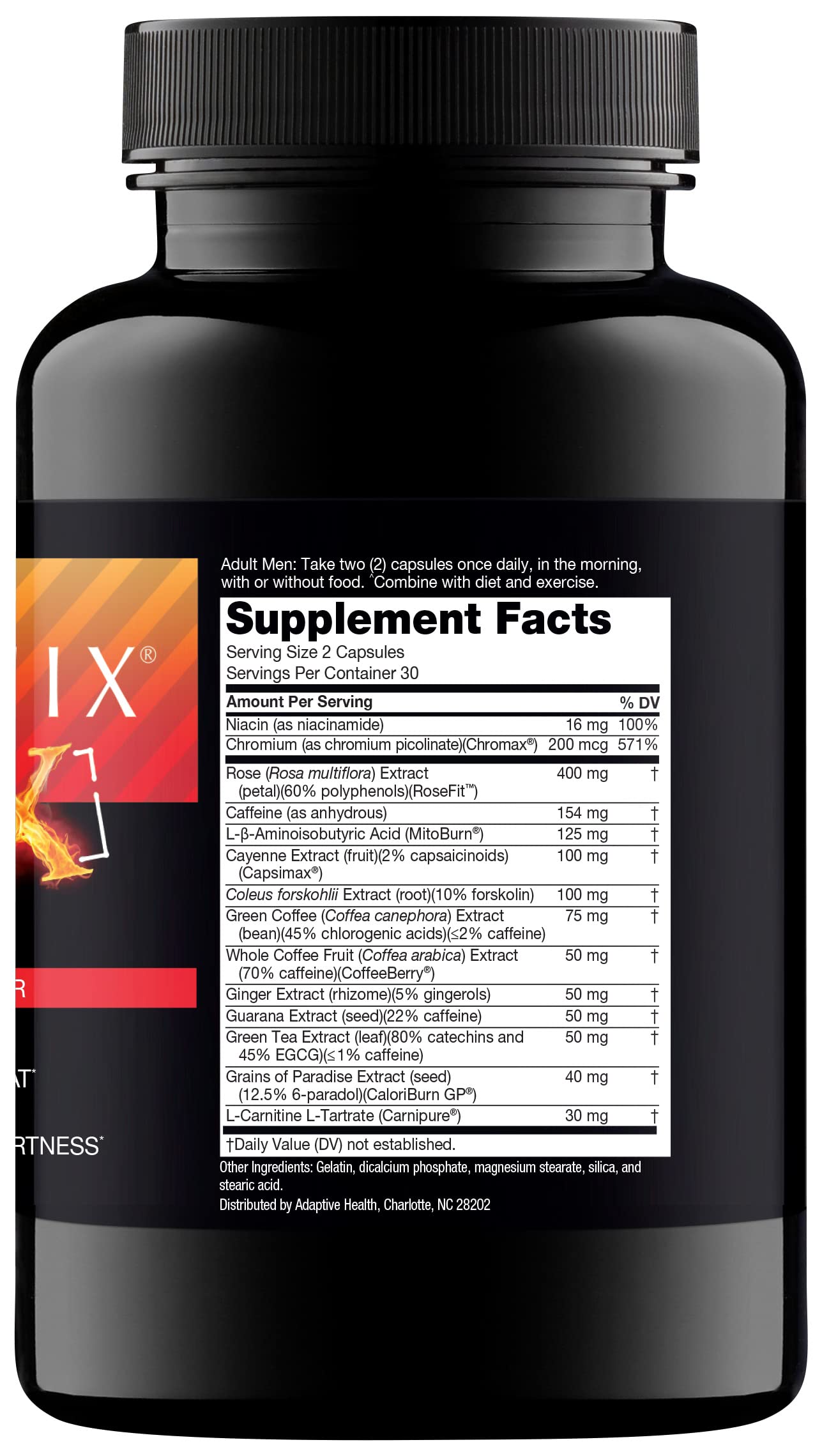 Nugenix Thermo‑X etiqueta con lista de ingredientes y beneficios claros