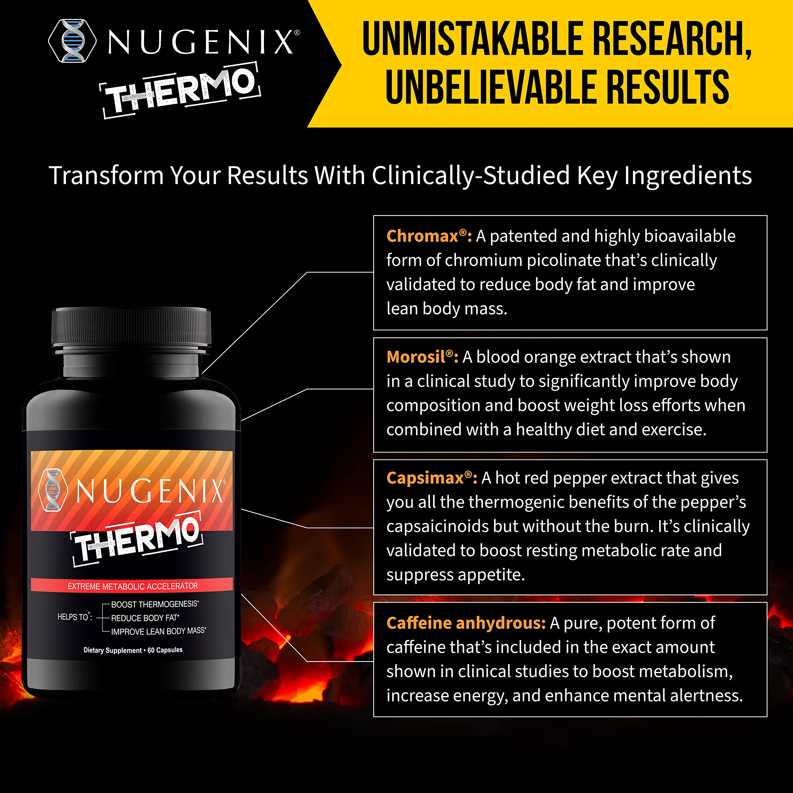 Nugenix Thermo cápsula detalle de textura y calidad del producto