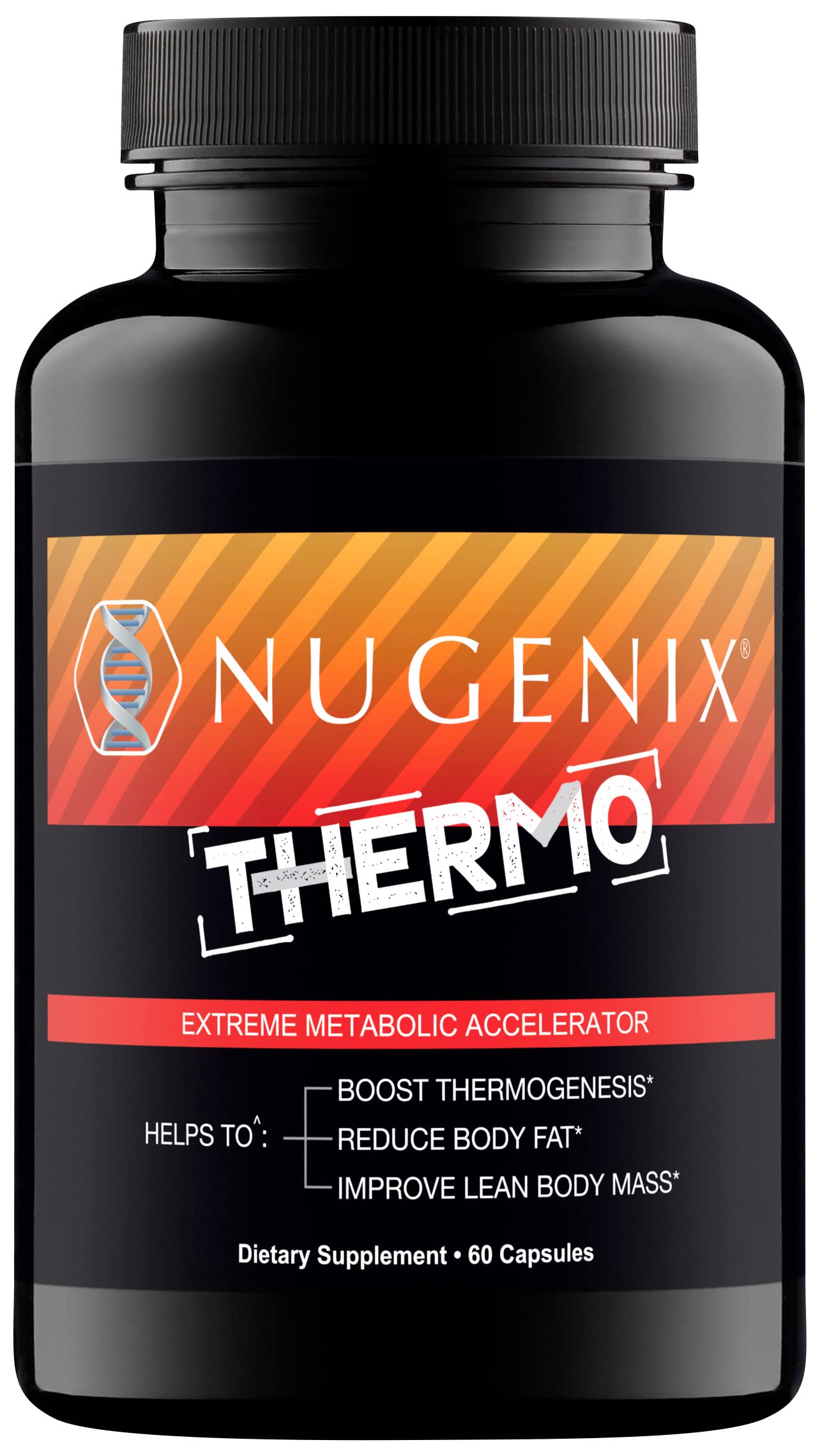Nugenix Thermo frente del empaque mostrando la etiqueta y beneficios