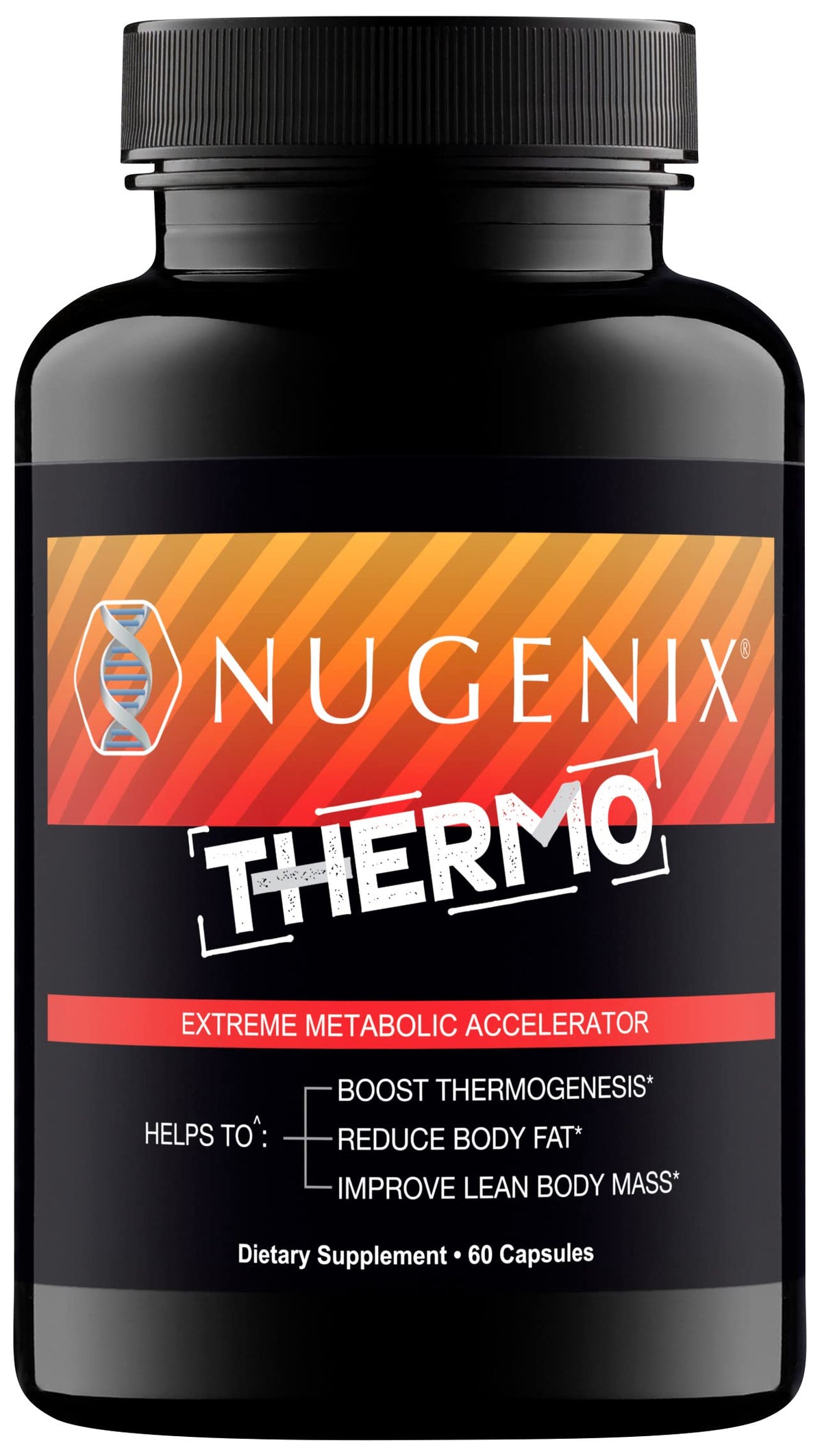 Nugenix Thermo frente del empaque mostrando la etiqueta y beneficios