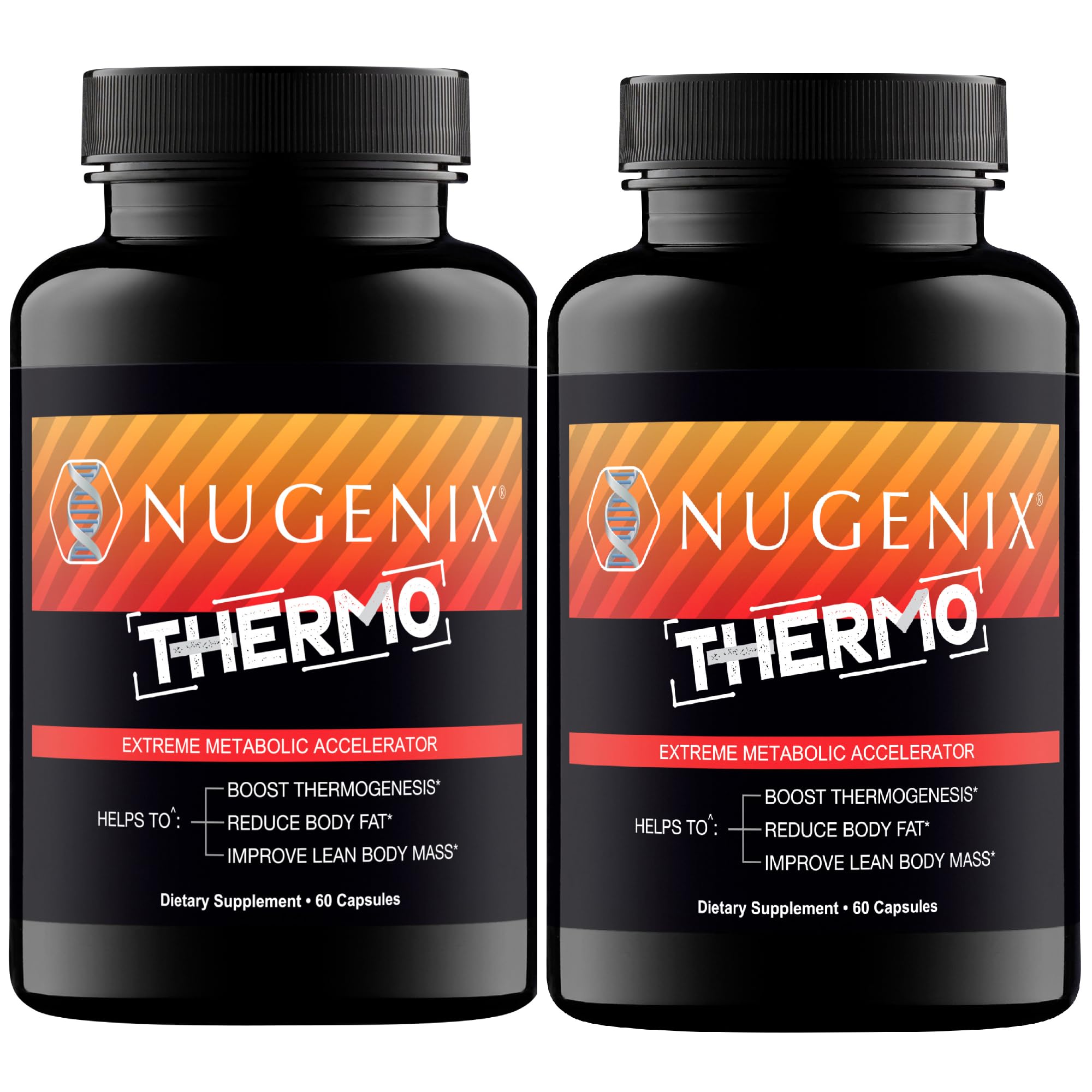Nugenix Thermo frente del envase mostrando etiquetas y beneficios clave