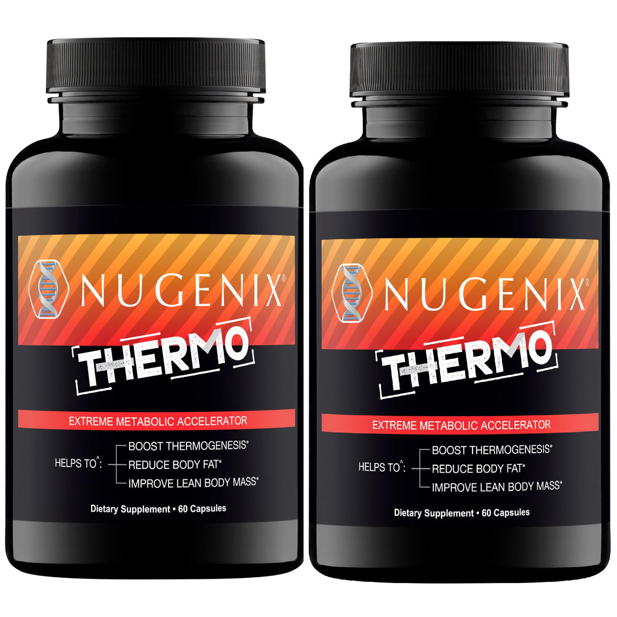 Nugenix Thermo frente del envase mostrando etiquetas y beneficios clave