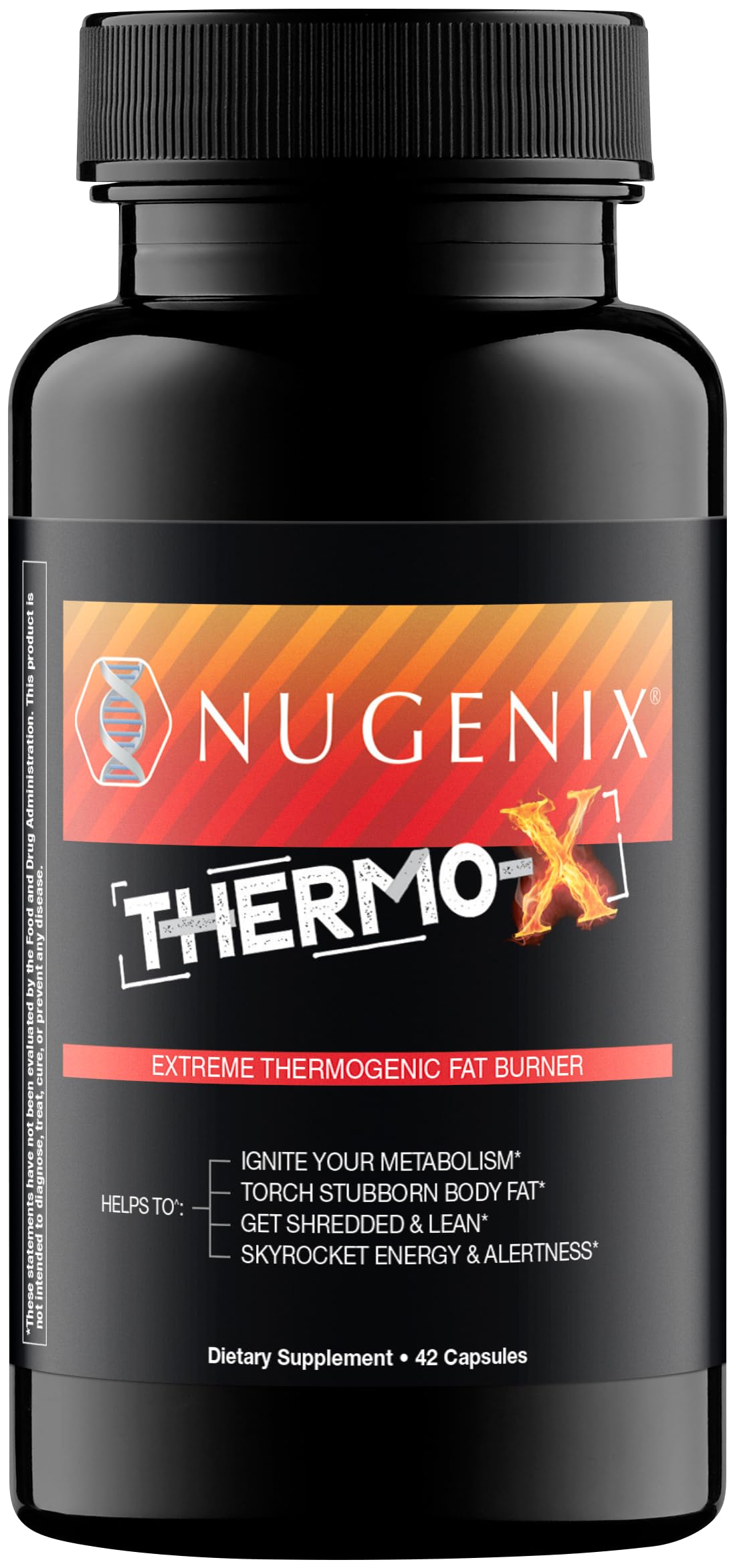 Nugenix Thermo-X frontal del envase mostrando beneficio de potenciación metabólica