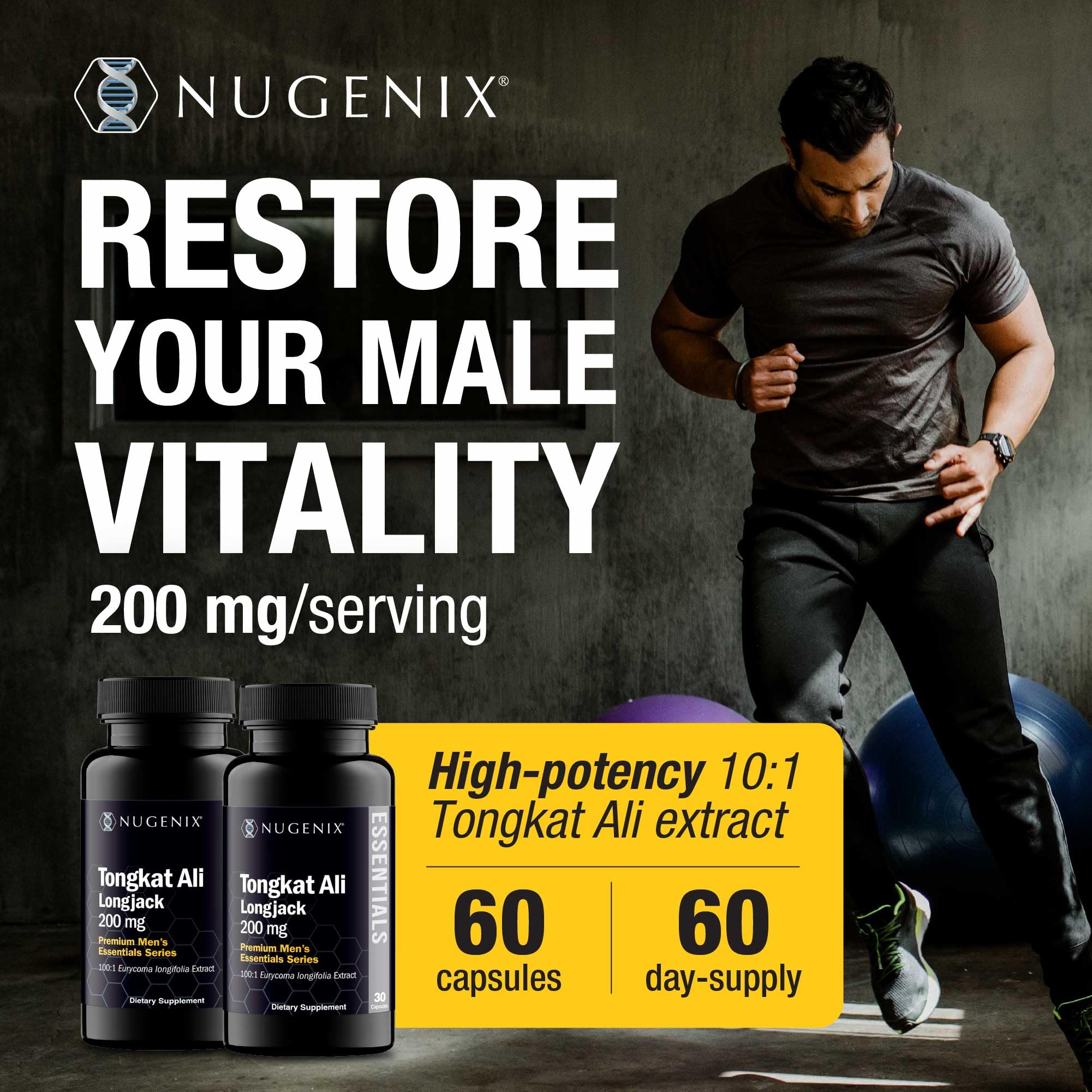 Nugenix detalle del extracto de raíz en textura concentrada y pura