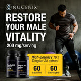 Nugenix detalle del extracto de raíz en textura concentrada y pura