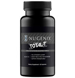 Nugenix Total-T frente del paquete mostrando diseño y beneficio de soporte hormonal