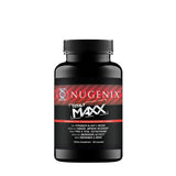 Nugenix Total-T Maxx botella frontal mostrando presentación y beneficio de apoyo hormonal