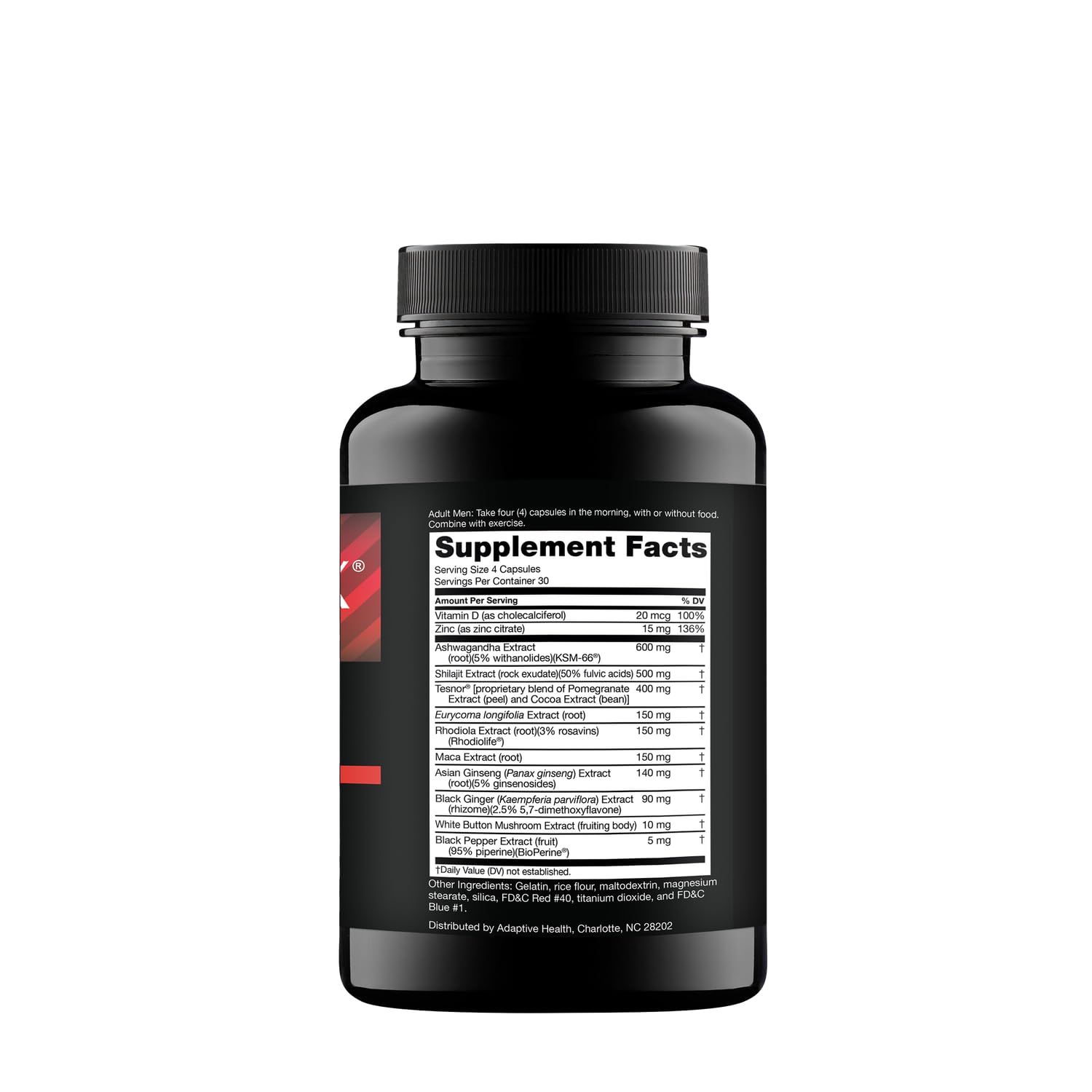 Nugenix Total-T Maxx junto a regla para comparar tamaño del frasco y cantidad