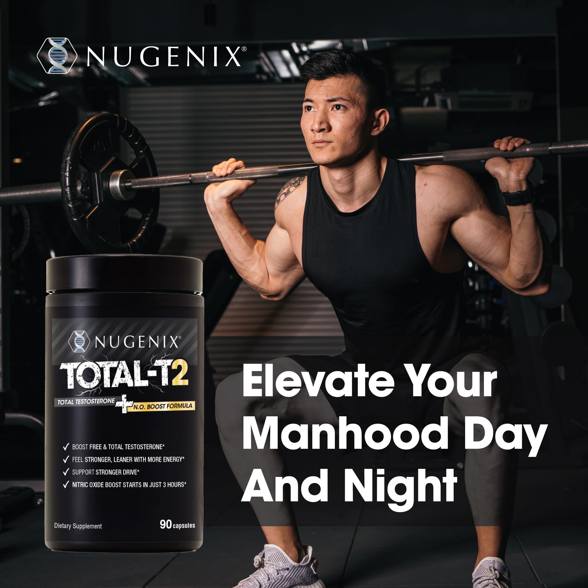 Nugenix Total-T2 detalle de la cápsula mostrando calidad y textura