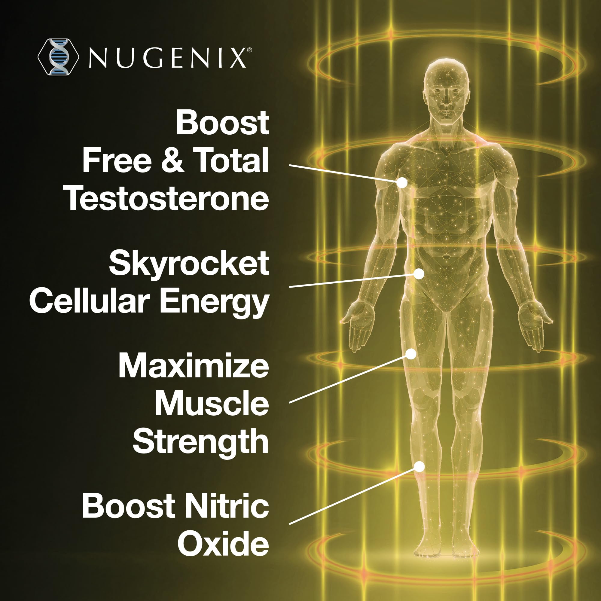 Hombre tomando Nugenix Total-T2 antes de entrenar para mejor rendimiento