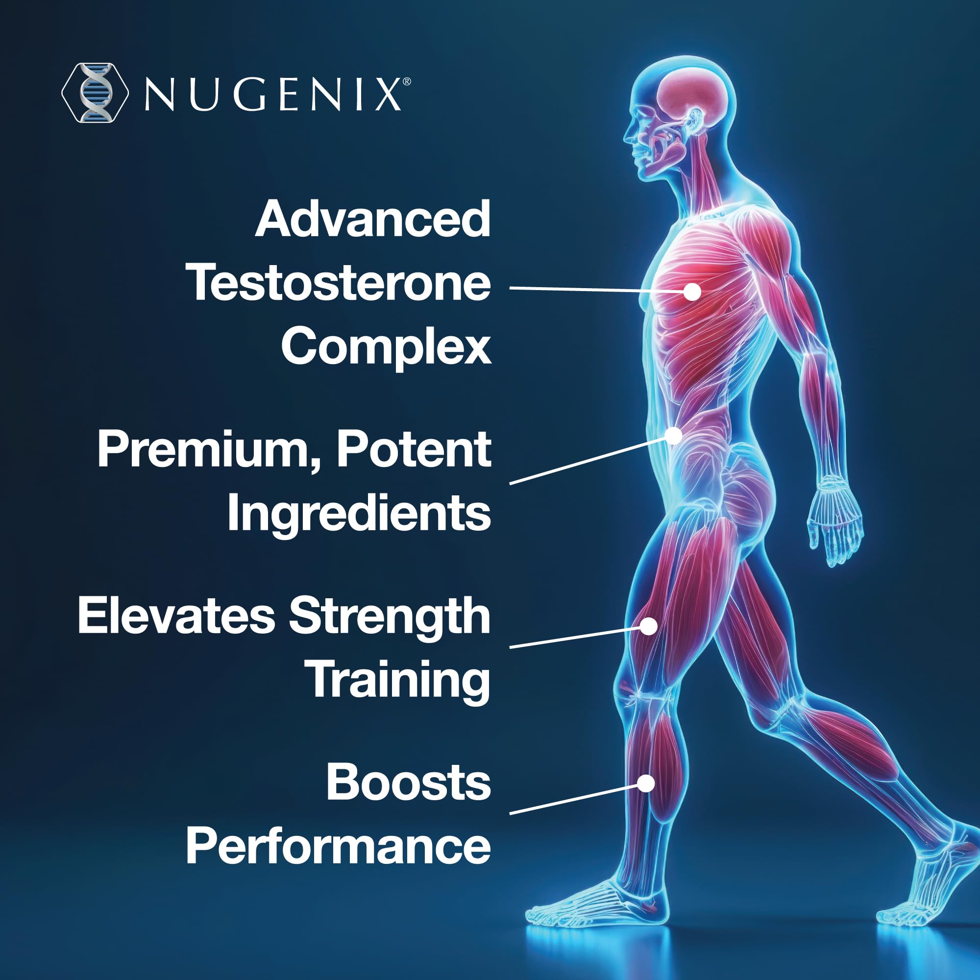 Nugenix cápsulas dentro del envase para apoyo al entrenamiento diario