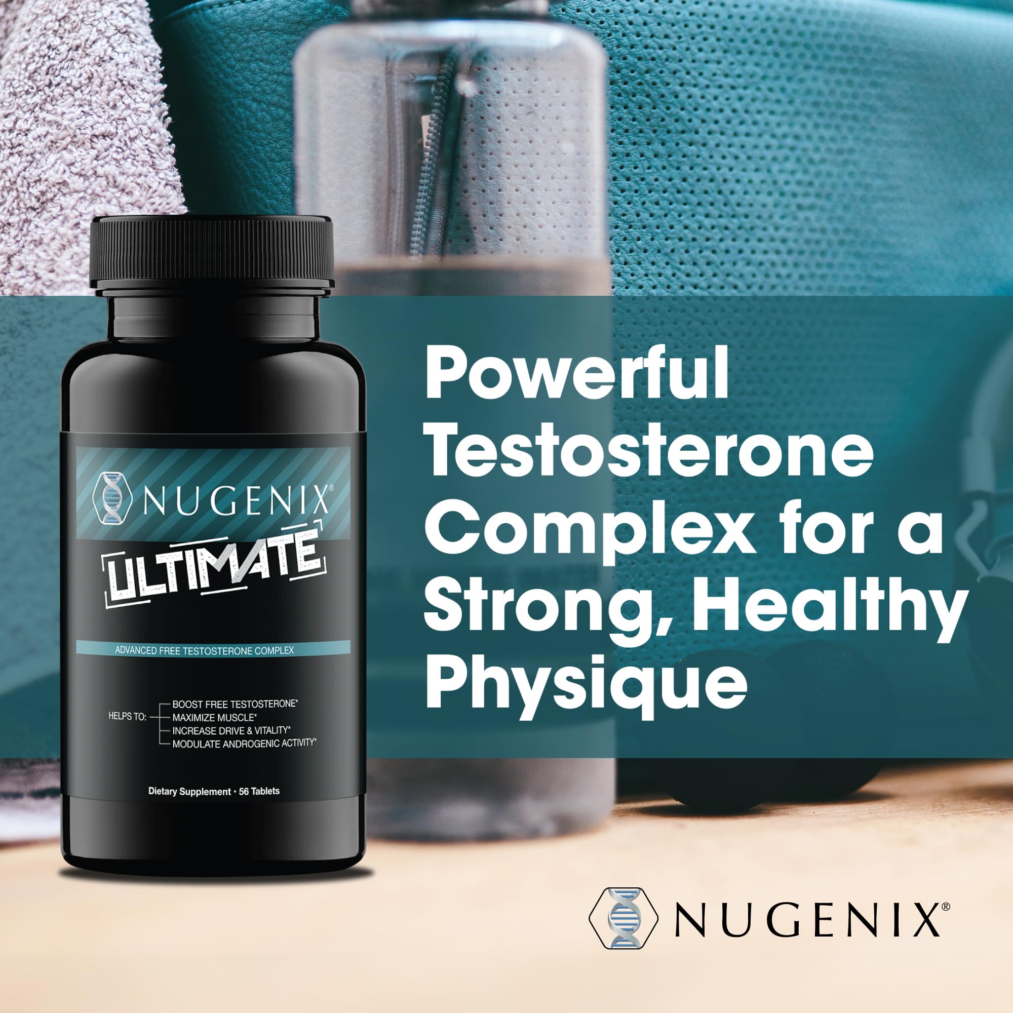 Nugenix detalle de cápsula que destaca calidad y pureza de ingredientes