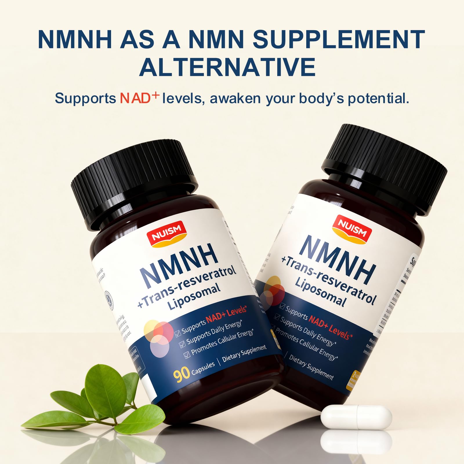 NUISM etiqueta con ingredientes y pureza certificada, transparencia