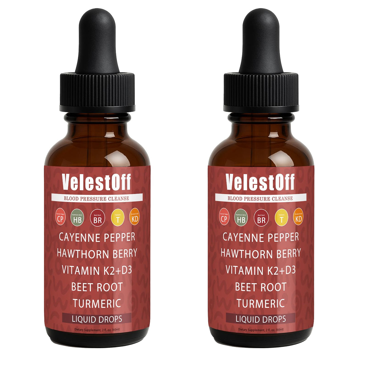 Nukupuns Velestoff Cayenne Pepper vista frontal con botella y etiqueta clara