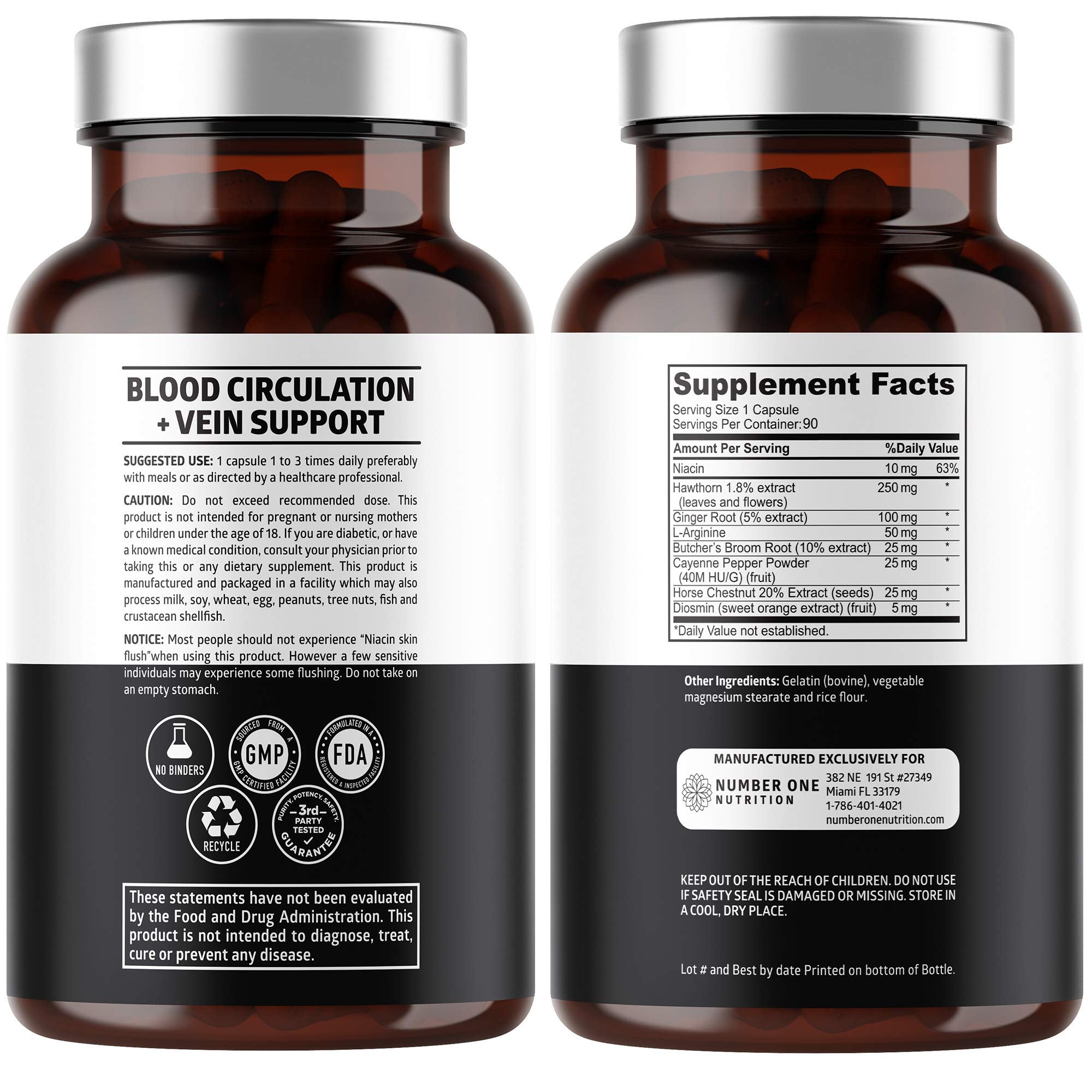 Number One Nutrition etiqueta con lista de ingredientes y beneficios visibles