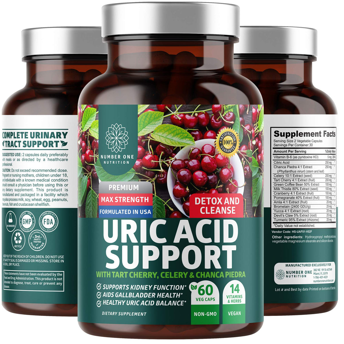 Number One Nutrition frente del producto mostrando etiqueta y beneficios