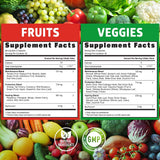 Number One Nutrition collage de frutas y verduras reales, imagen informativa