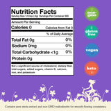 NuNaturals etiqueta con ingredientes y sin conservantes visibles
