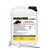 Nupafeed botella frontal 3L mostrando etiqueta y beneficio calma fácil dosificación