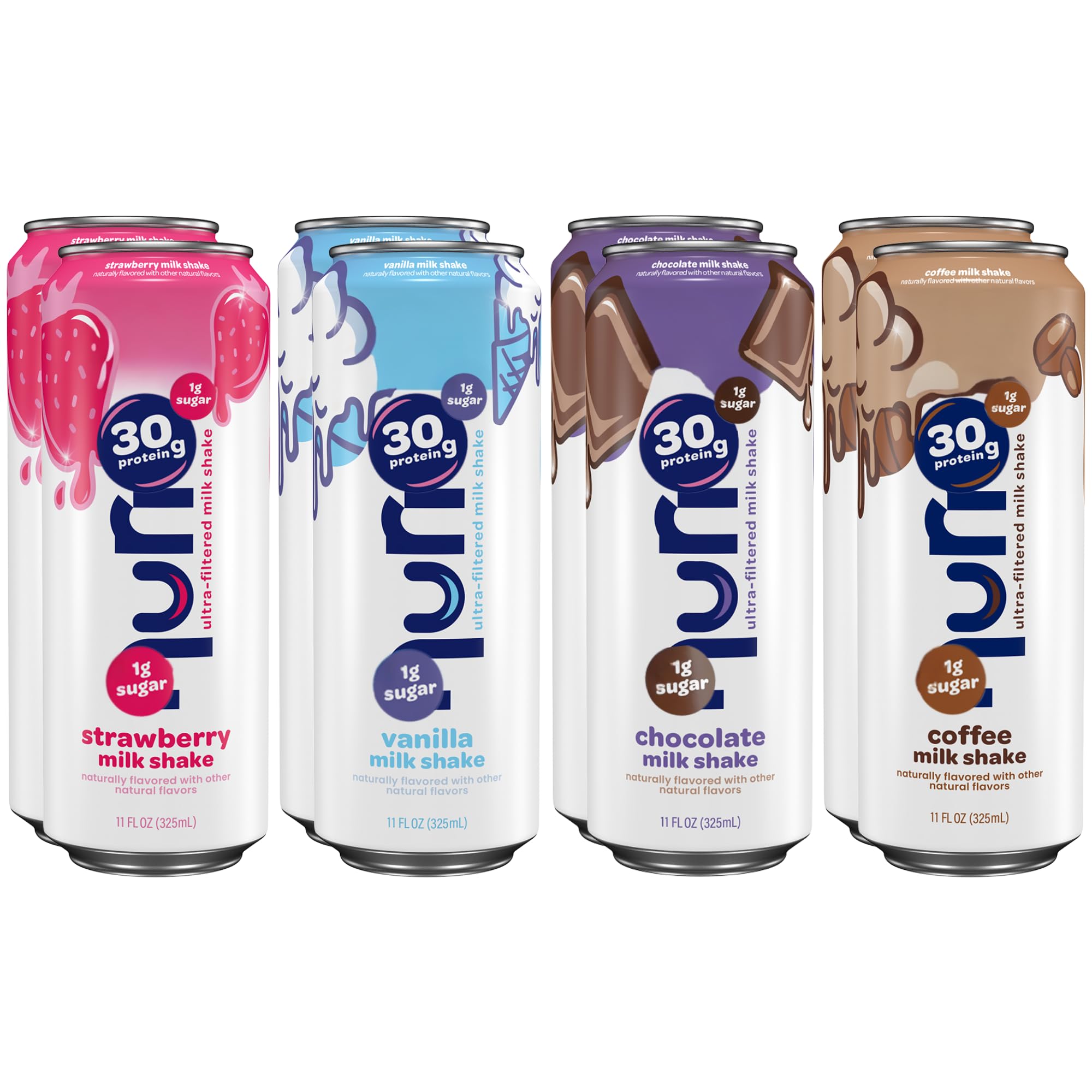 Nurii lata frente mostrando marca y beneficio de 30 g proteína