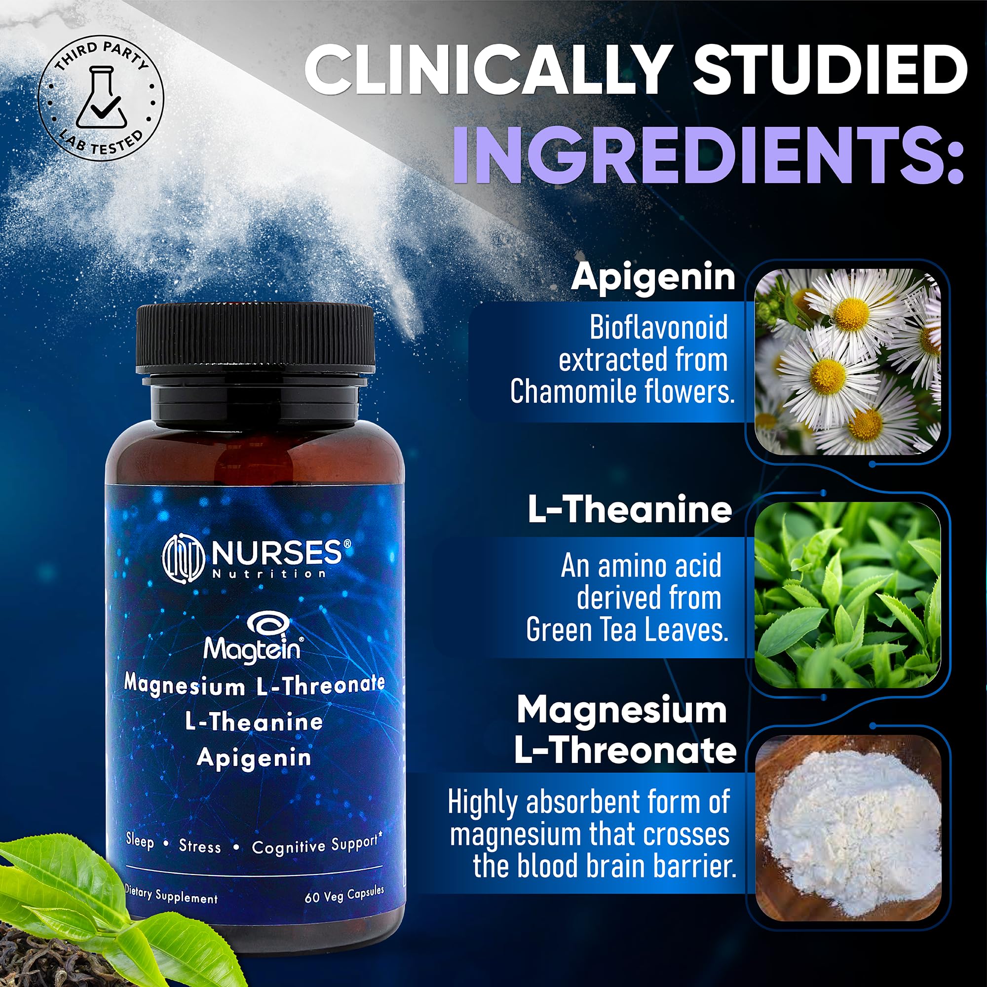 Nurses Nutrition etiqueta con lista de ingredientes y dosis claras