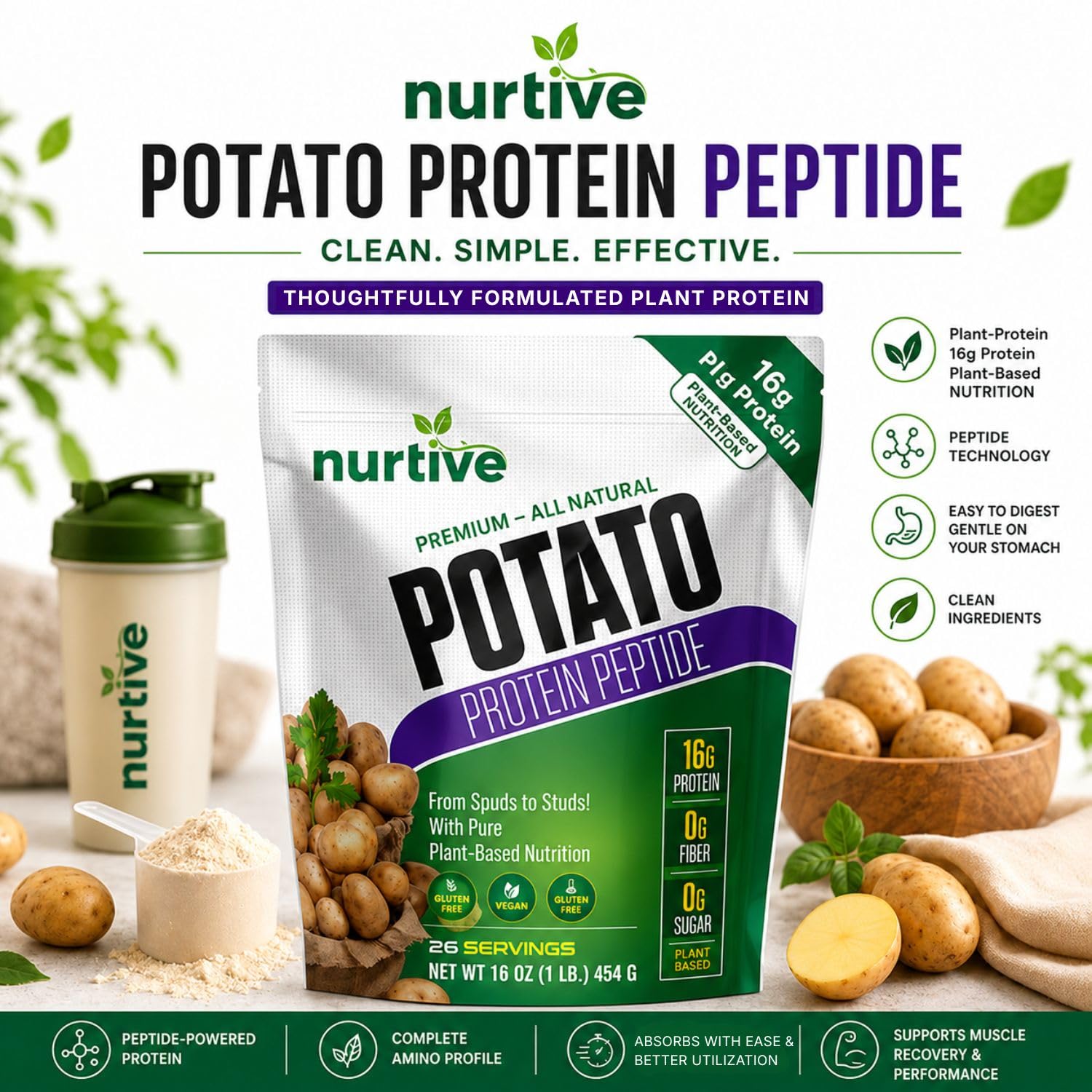 NURTIVE etiqueta nutricional detallada con información de aminoácidos