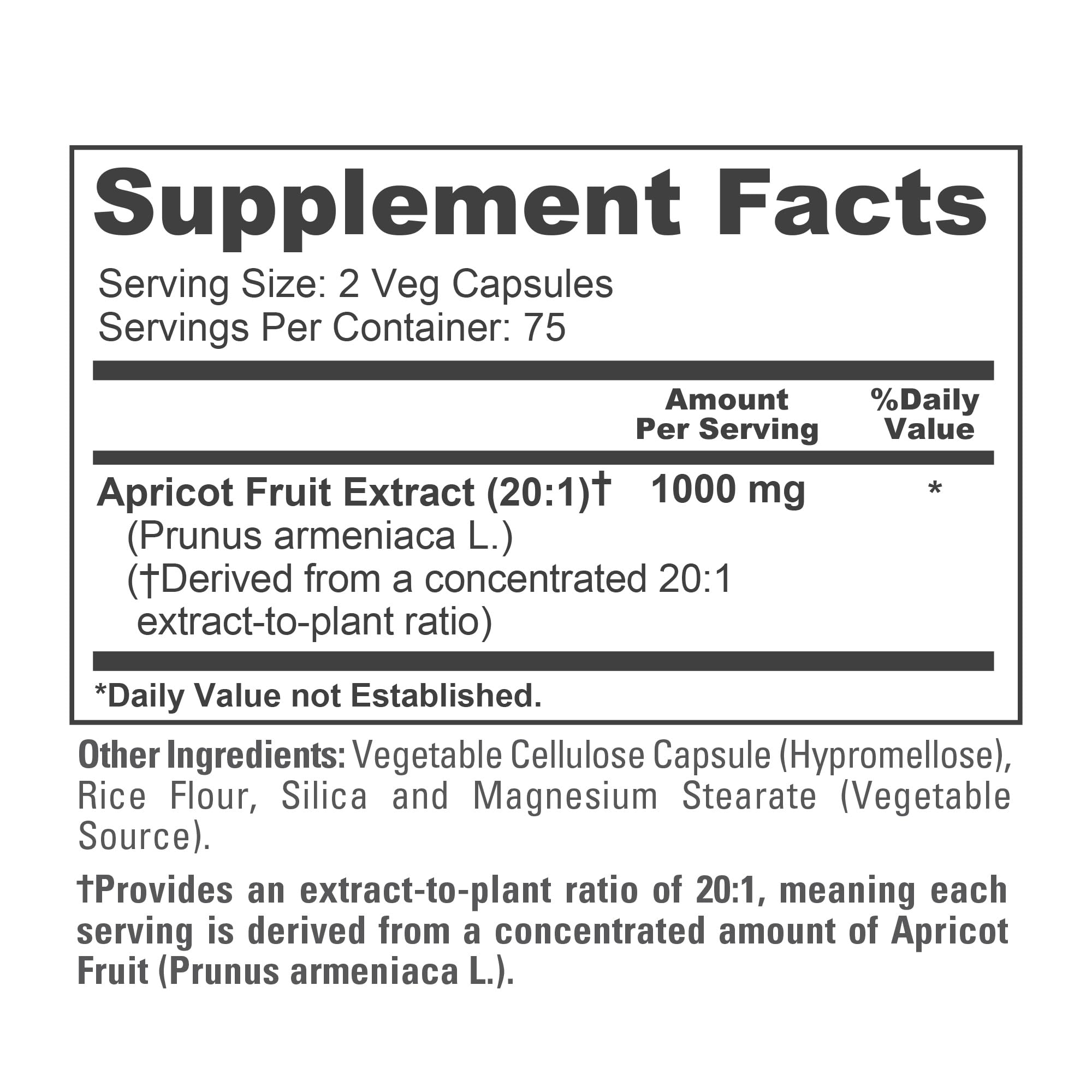 NusaPure albaricoque etiqueta y lista de ingredientes legible