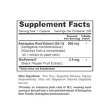 NusaPure etiqueta detallada con información de 500 mg y Non-GMO