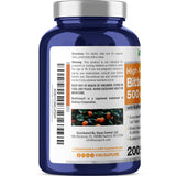NusaPure etiqueta legible con información de 500 mg y Bioperine visible
