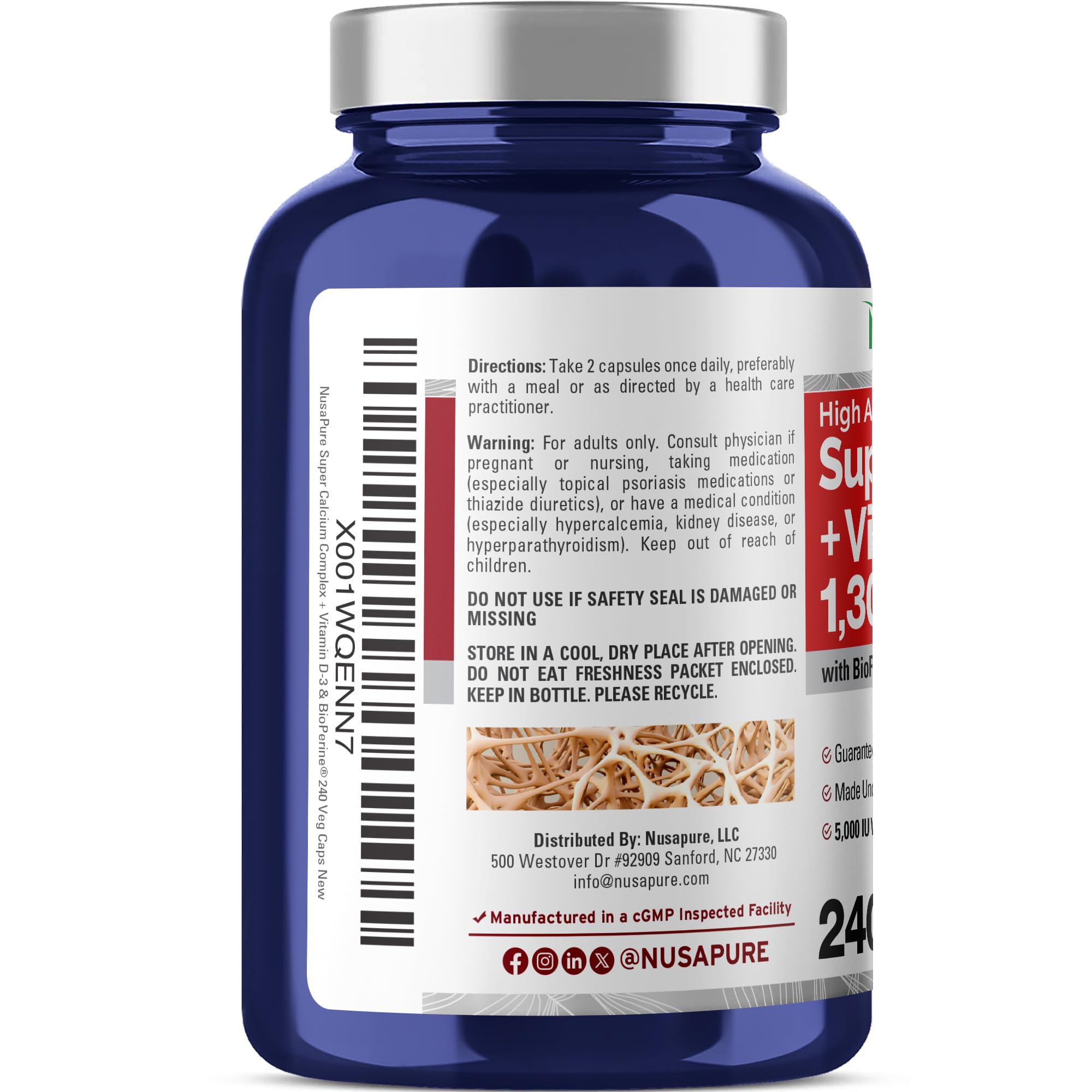 NusaPure primer plano de cápsula vegetal textura y pureza