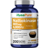 NusaPure envase frontal de Nattokinase 800 mg mostrando presentación clara