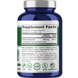 NusaPure detalle de etiqueta con dosis 650 mg y vegano para transparencia